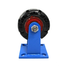 6 inch overweight flat plate rigid iron rubber casters wheel